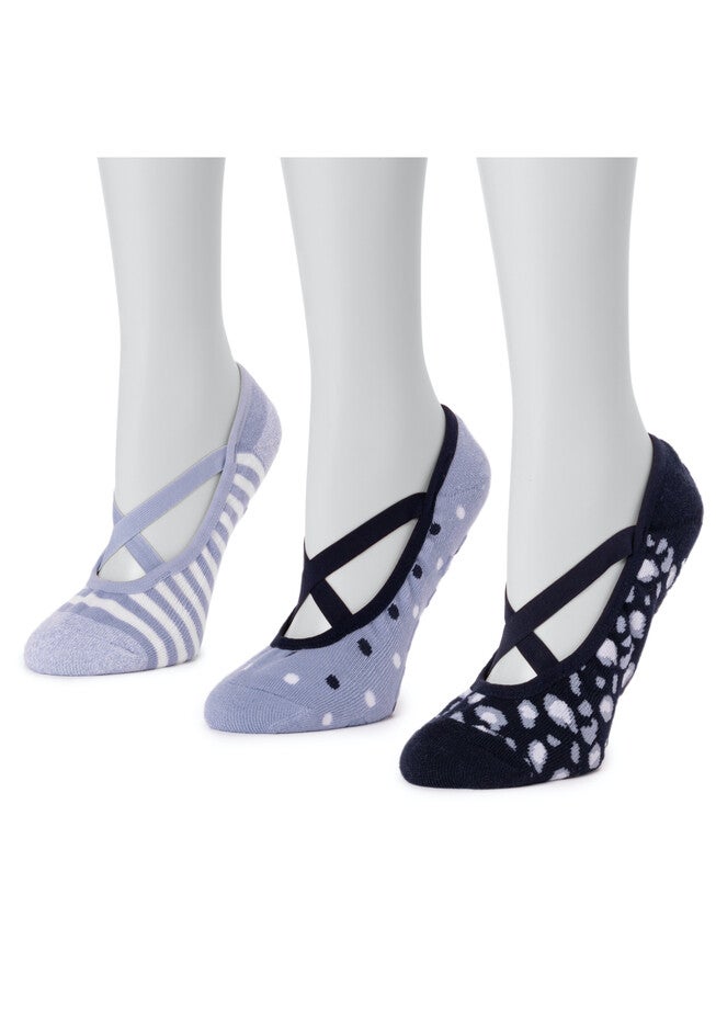 6 Pair Pack Strappy Ballerina Socks, , alternate image number null