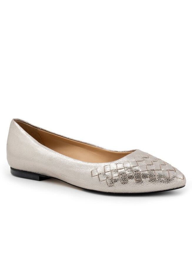 Estee Woven Flat, SILVER EMBOSSED, hi-res image number 0