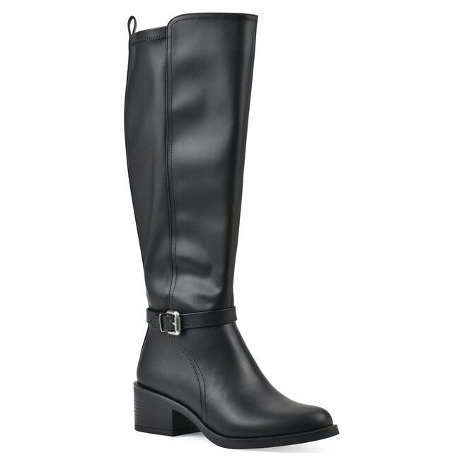 Custard Wide Calf Tall Shaft Riding Boot, BLACK, hi-res image number null