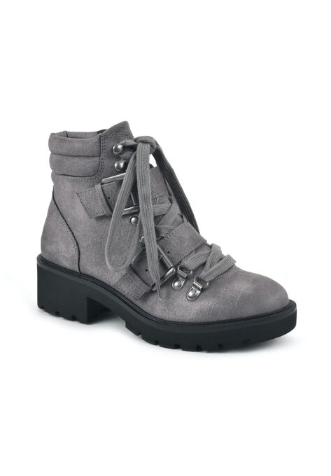 Day Time Lace Up Bootie, LIGHT GREY FABRIC, hi-res image number null