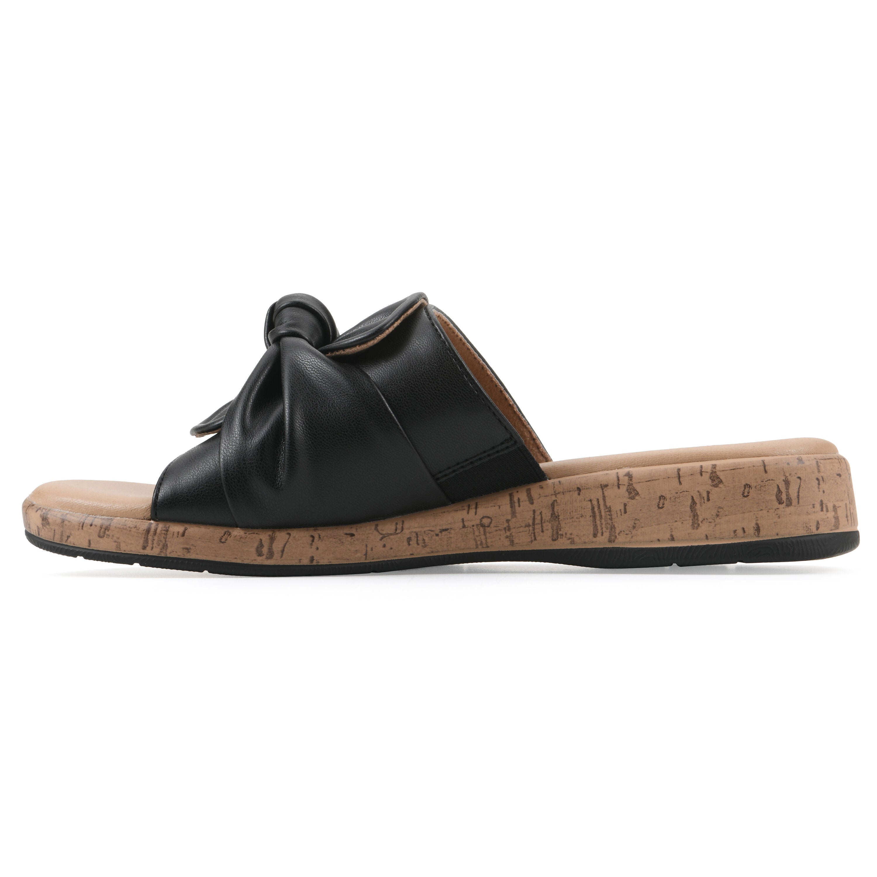 Bonelle Slide Sandal, BLACK SMOOTH, alternate image number 3