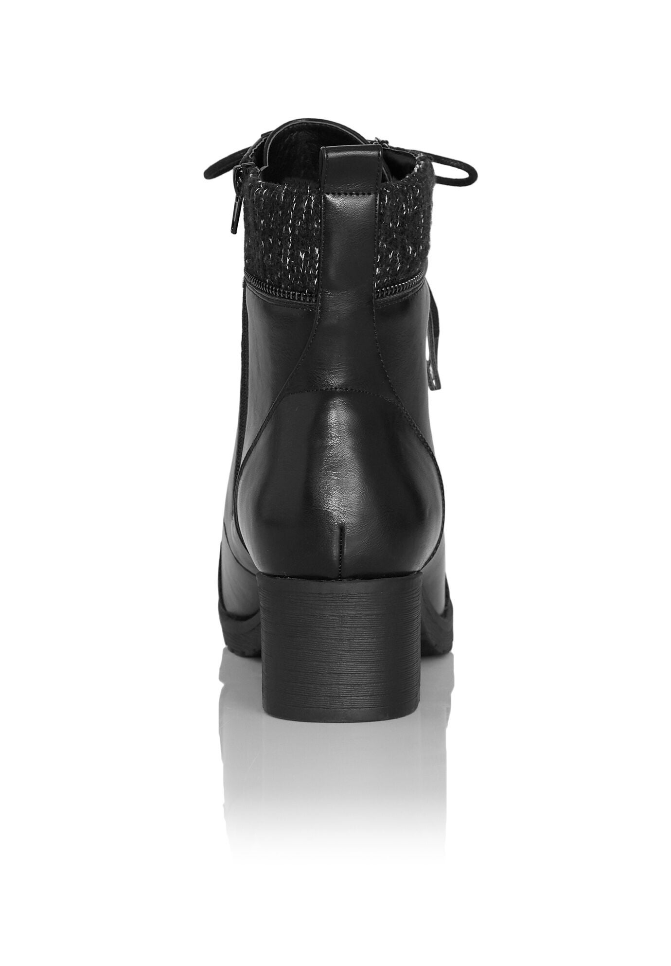 Rita Wide Width Brown Ankle Boot, BLACK, alternate image number 3