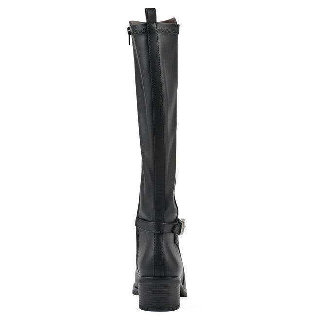 Custard Wide Calf Tall Shaft Riding Boot, BLACK, on-hover image number null