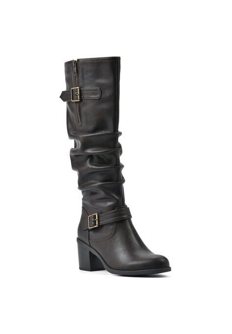 White Mountain Desirable Knee High Boot, BROWN TUMBLED SMOOTH, hi-res image number null