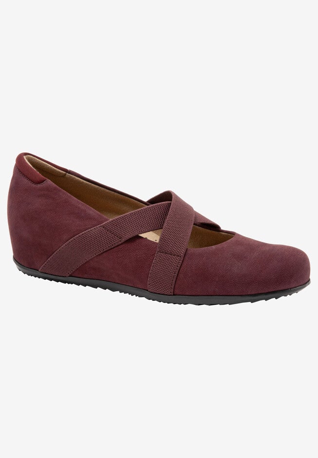 Waverly Slip-Ons by SoftWalk®, BURGUNDY NUBUCK, hi-res image number 0
