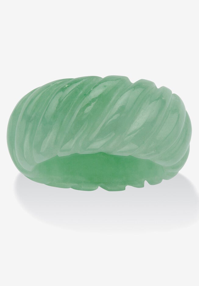 Genuine Green Jade Shrimp Style Ring (11M) Jewelry, JADE, hi-res image number null