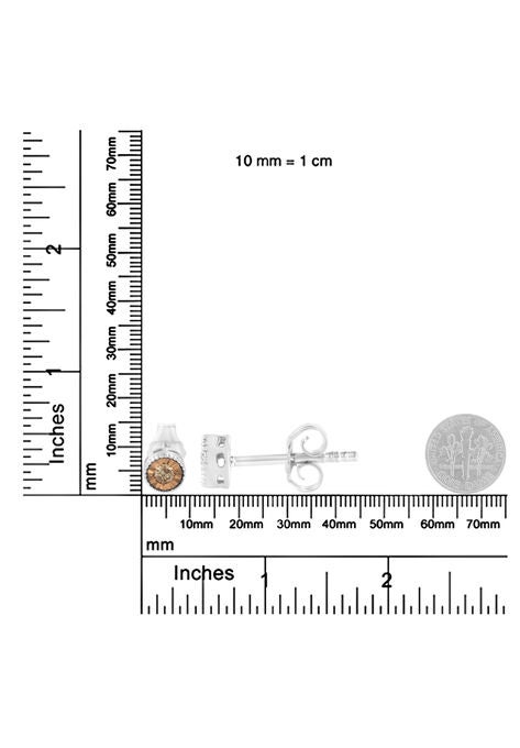 Silver 1/10 Cttw Champagne Diamond Miracle-Set Stud Earrings, , alternate image number null