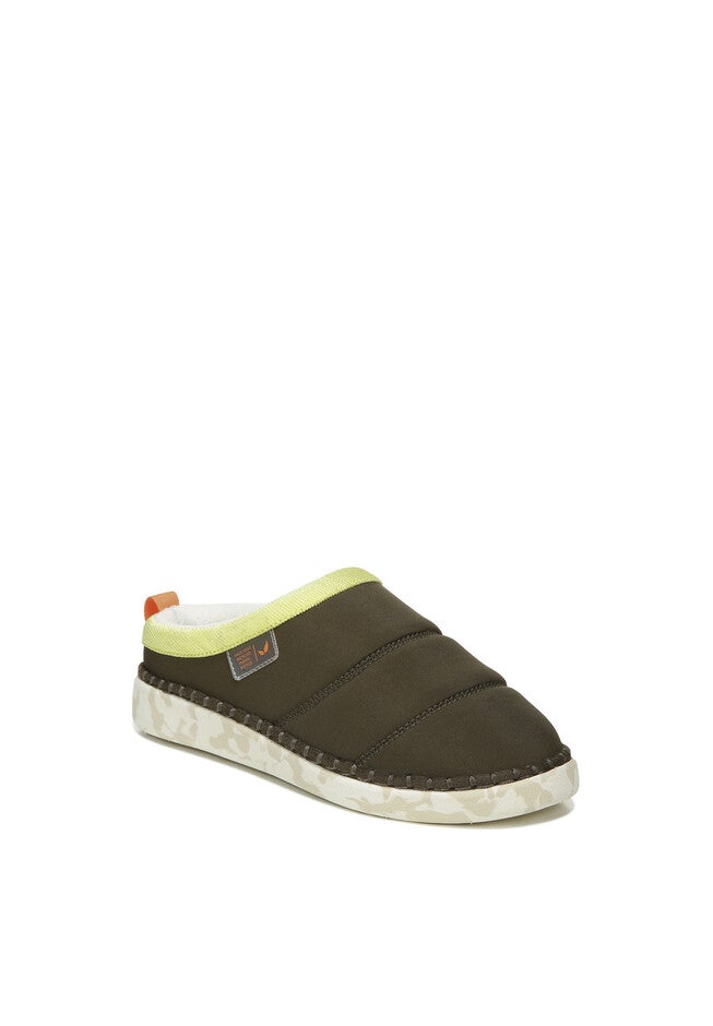 Cozy Vibes Slip On Flat, GREEN FABRIC, hi-res image number null
