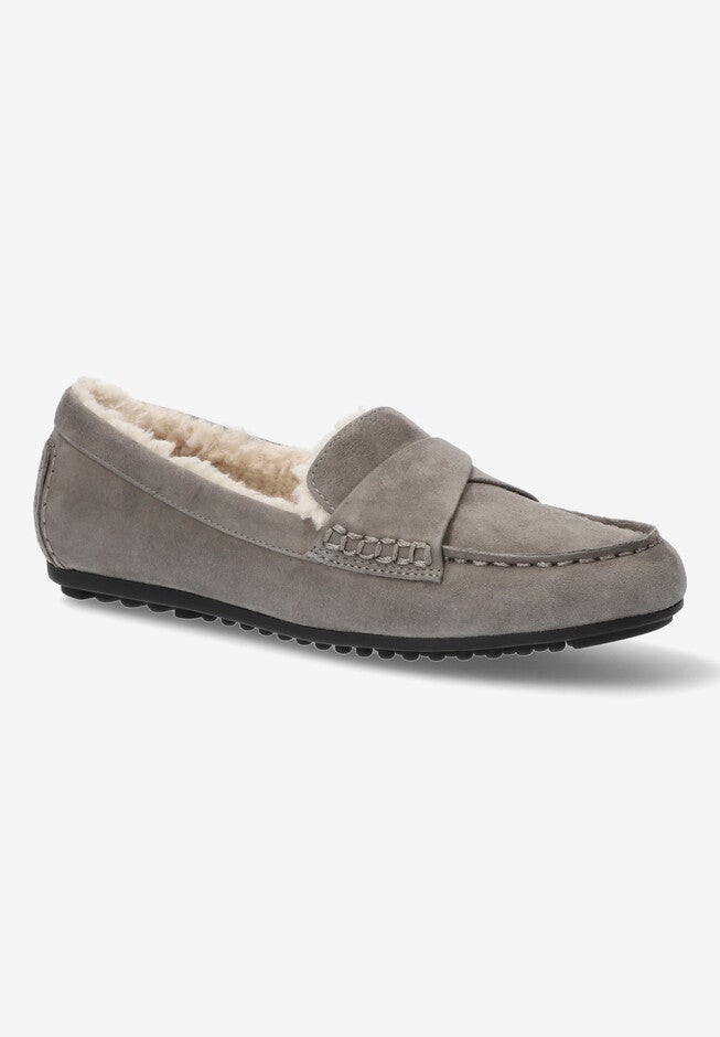 Prentice Slip On Moccasin, GREY SUEDE, hi-res image number 0