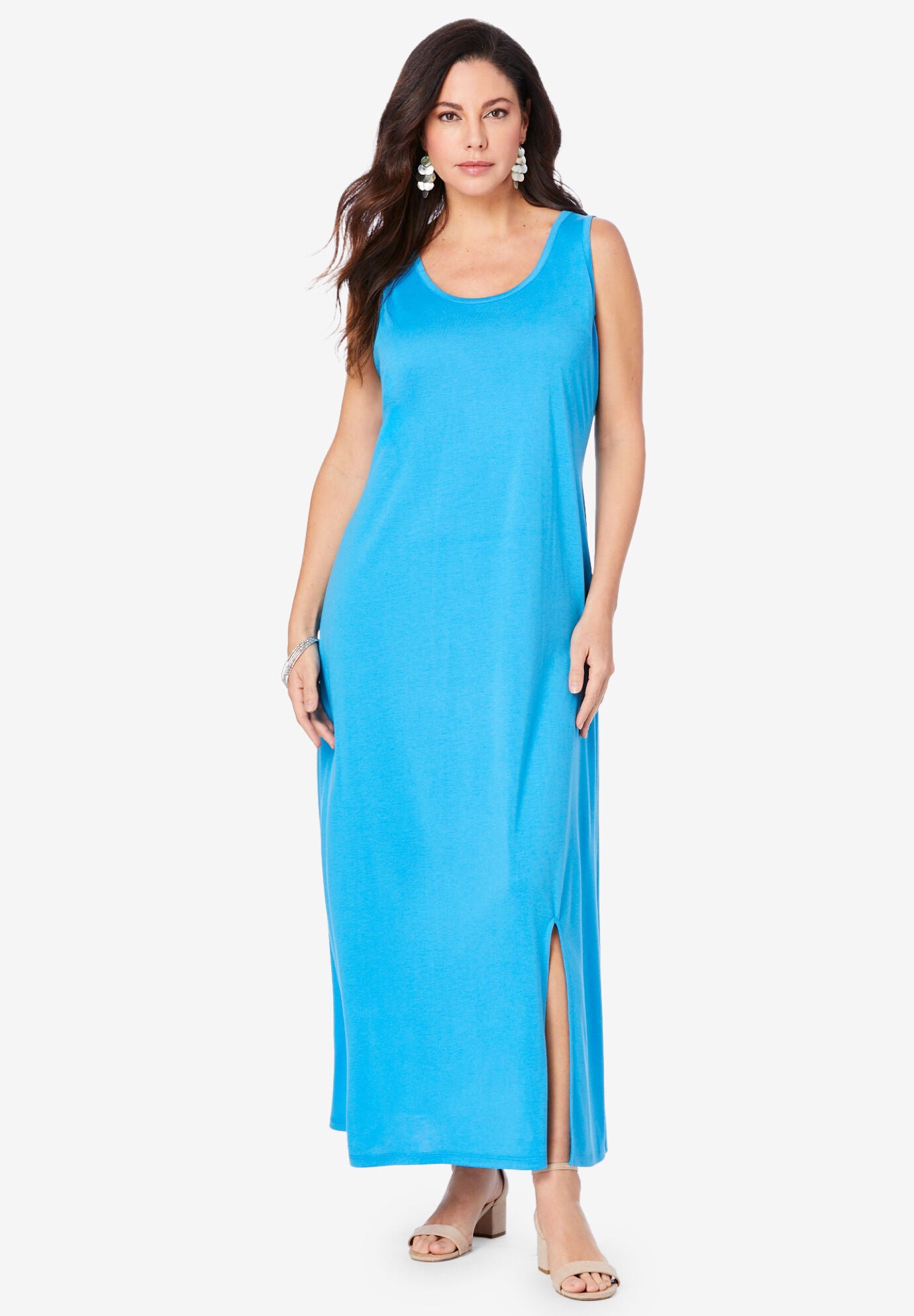 Breezy Knit Maxi Dress, IRIS BLUE, hi-res image number 0