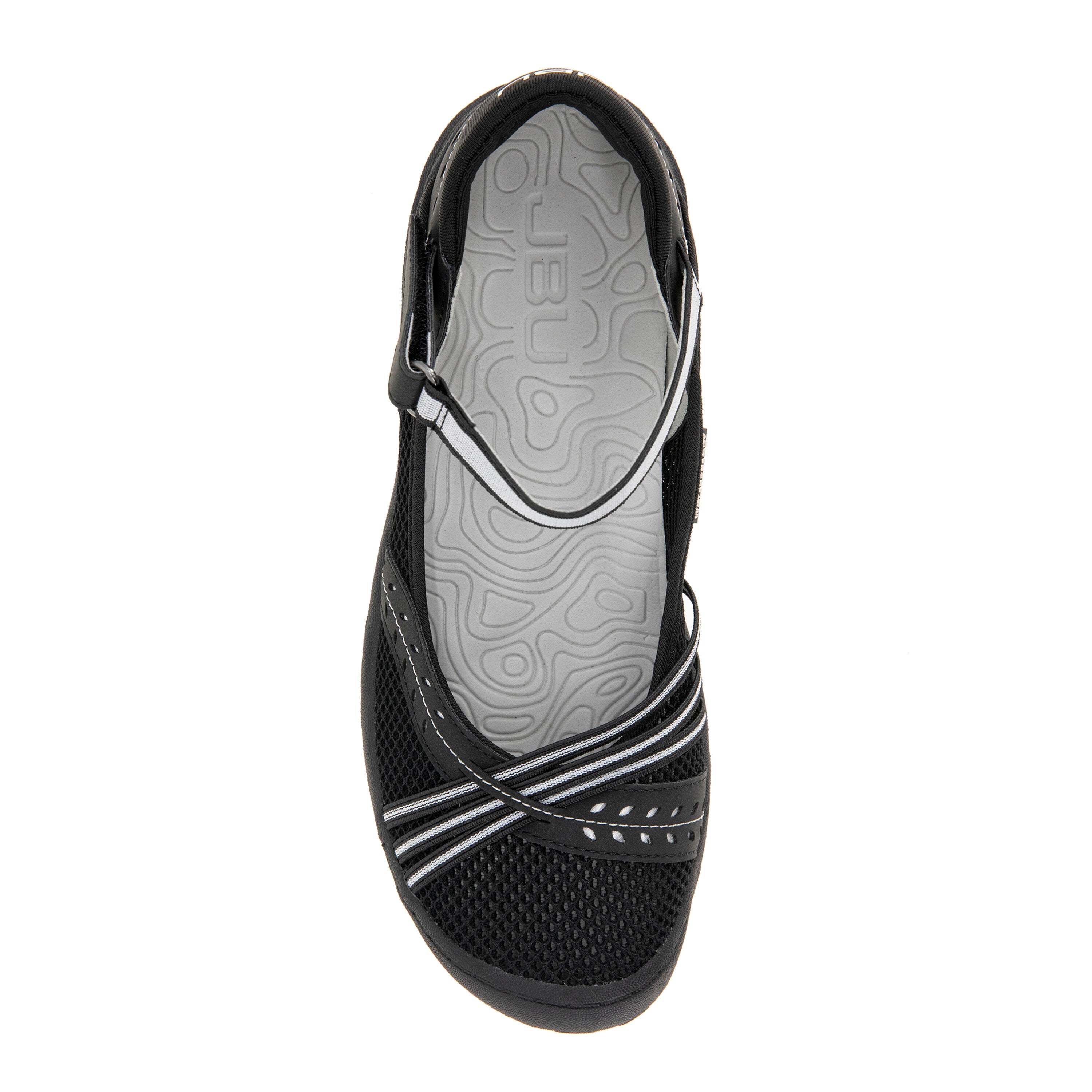 Maya Hook and Loop Mary Jane, BLACK OFF WHITE, alternate image number 4