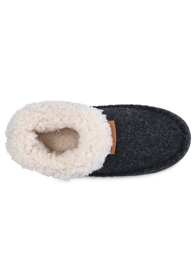 Faux Wool Mocassin Fullfoot With Collar Slipper, , alternate image number 3
