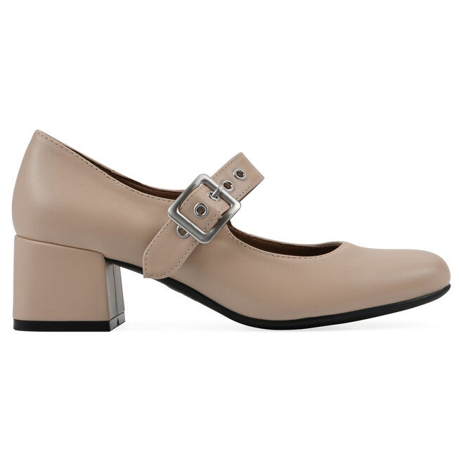 Lasso Mary Jane Block Heel Pump, NATURAL SMOOTH, alternate image number 2