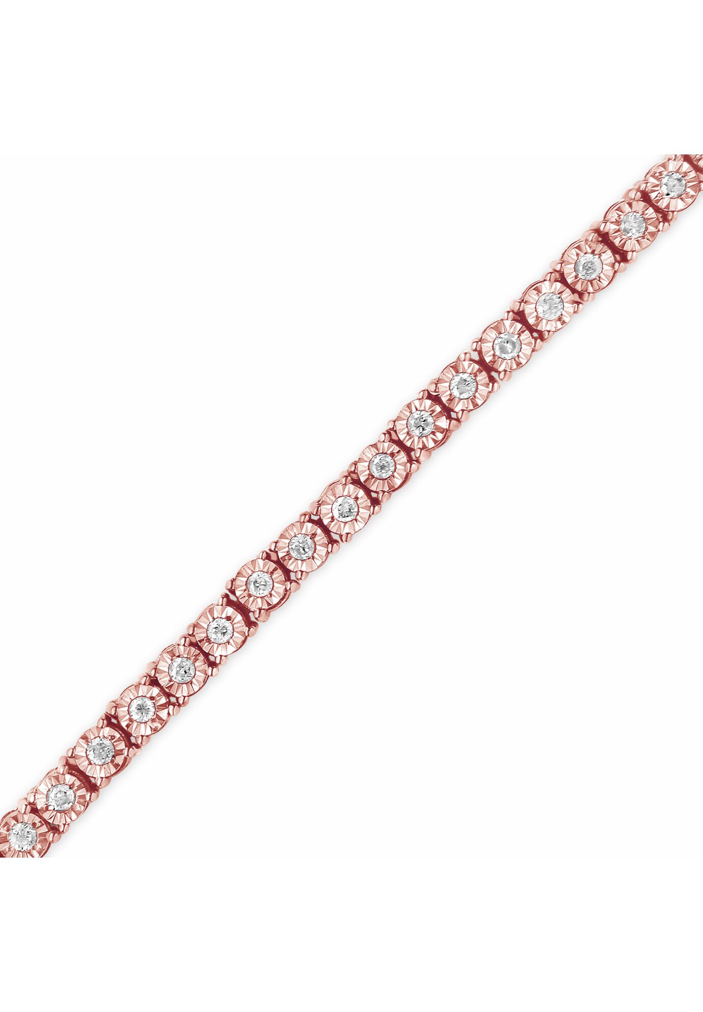 Silver 1.0 Cttw Miracle-Set Diamond Tennis Bracelet - 10 inches, , alternate image number 4