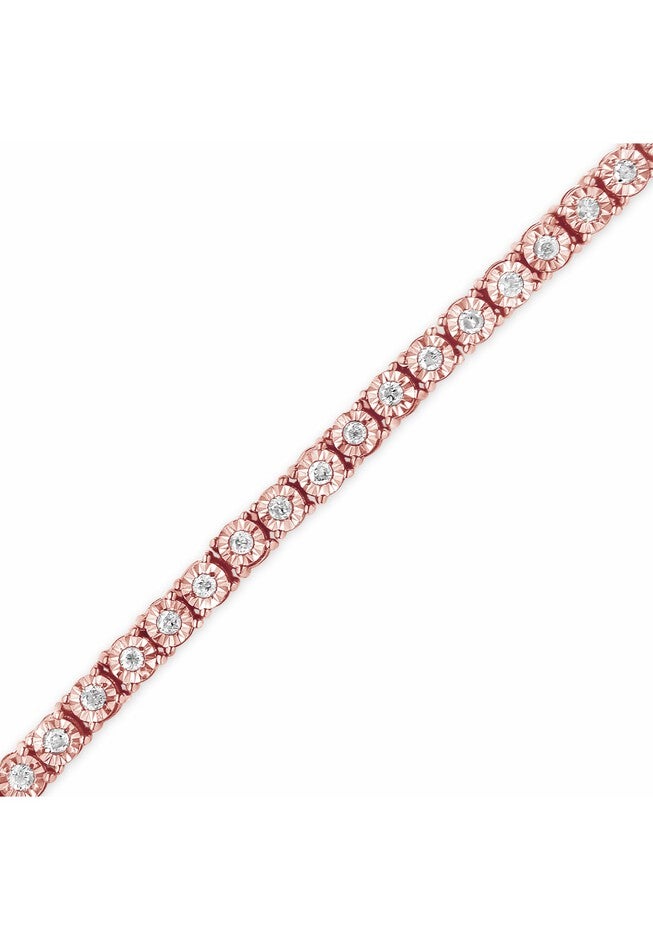Silver 1.0 Cttw Miracle-Set Diamond Tennis Bracelet - 10 inches, , alternate image number 4