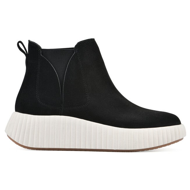 Dignify Platform Leather Sneaker Bootie, BLACK SUEDE, alternate image number null