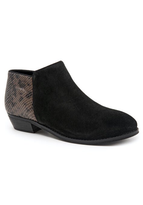 Rocklin Leather Bootie by SoftWalk®, BLACK SNAKE, hi-res image number null