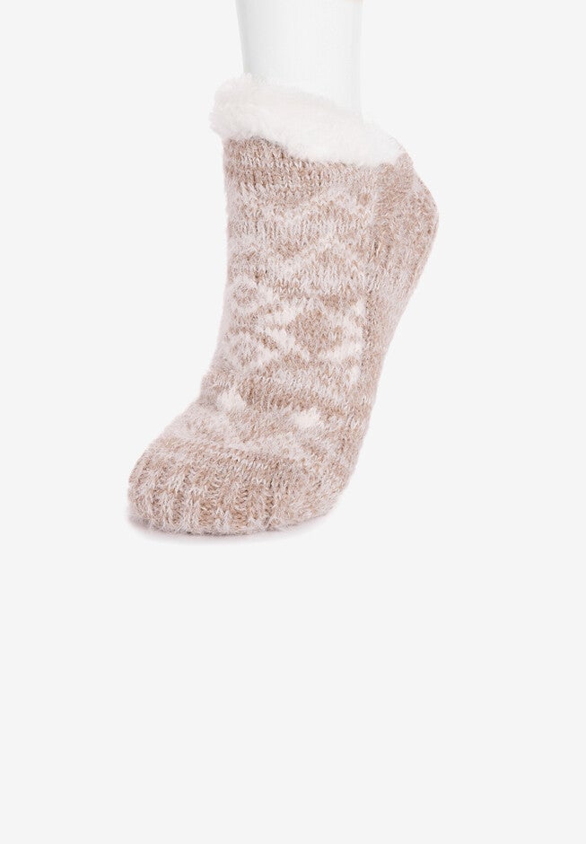 Feathered Shortie Cabin Sock, , alternate image number null