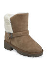Faux Suede 1.5" Heel With Berber Back Boot, TAN, hi-res image number null