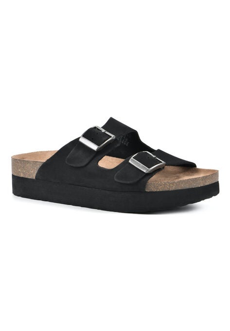 High Flyer Footbed Sandal, BLACK LEATHER, hi-res image number null