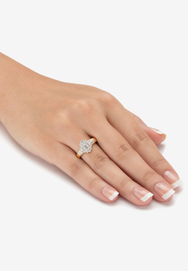 Gold Plated Genuine Diamond Jewelry Set, , alternate image number 3