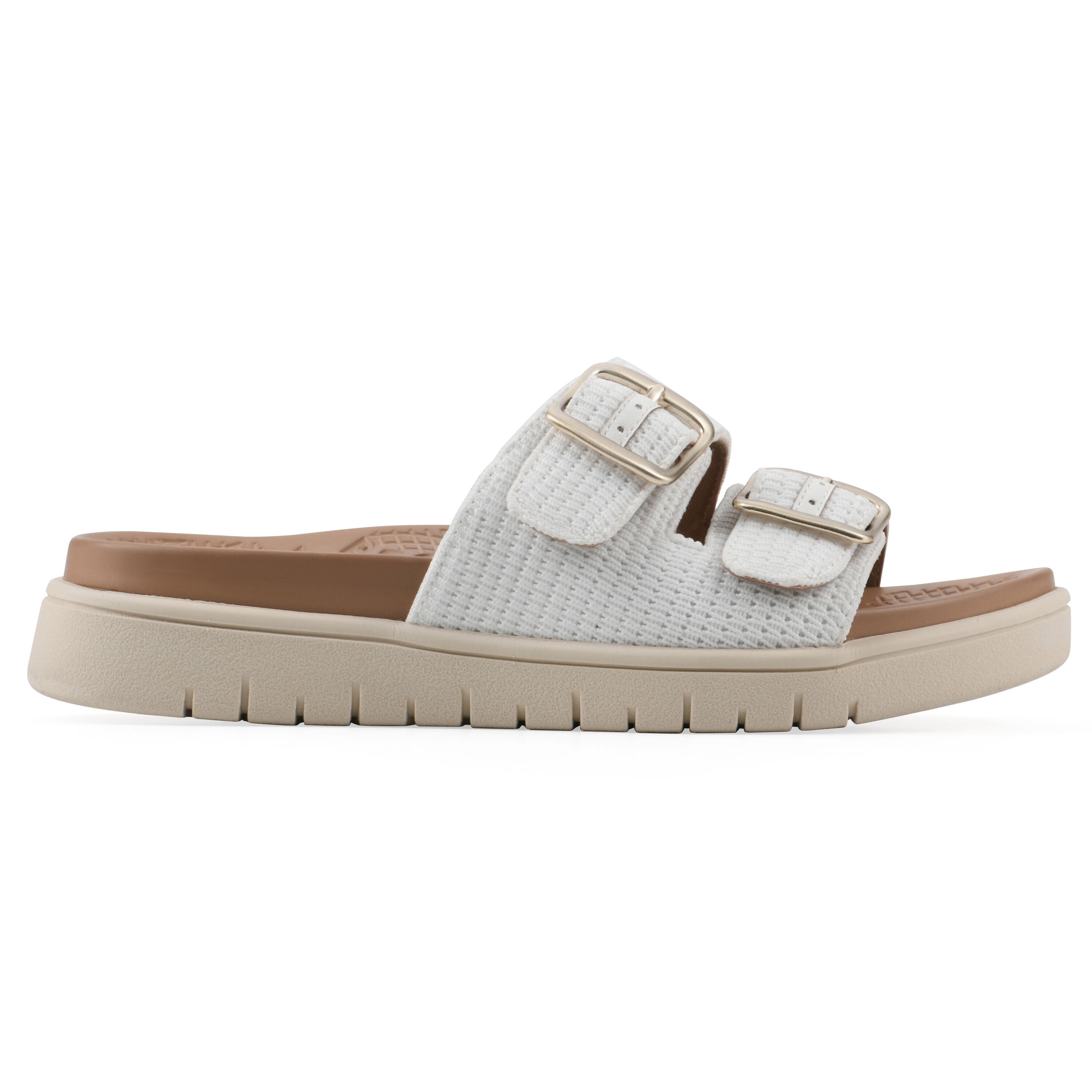 Nanny FOM Recovery Slide Sandal, WHITE FABRIC, alternate image number 2
