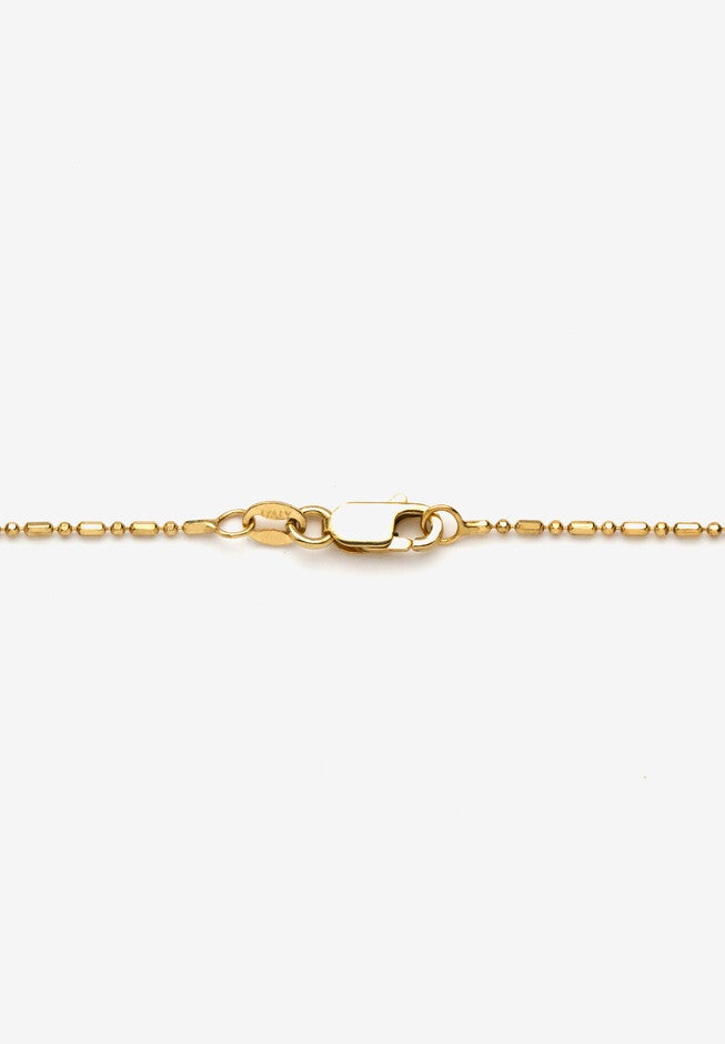 Rosary Style Necklace In Gold-Plated Sterling Silver, , alternate image number null