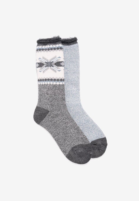 Heat Retainer 2-Pair Socks, ICY BLUE, hi-res image number null