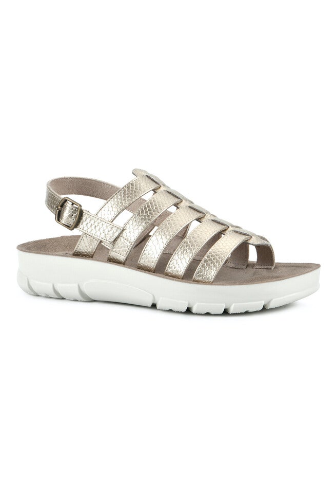 Cliffs Beginning Fisherman Sandal, GOLD METALLIC PRINT, hi-res image number 0