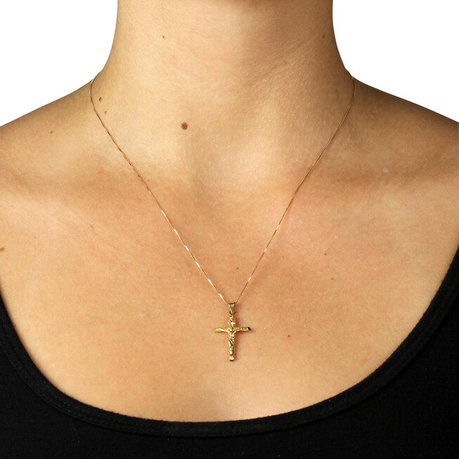 Crucifix Pendant in 14k Gold, YELLOW, alternate image number null