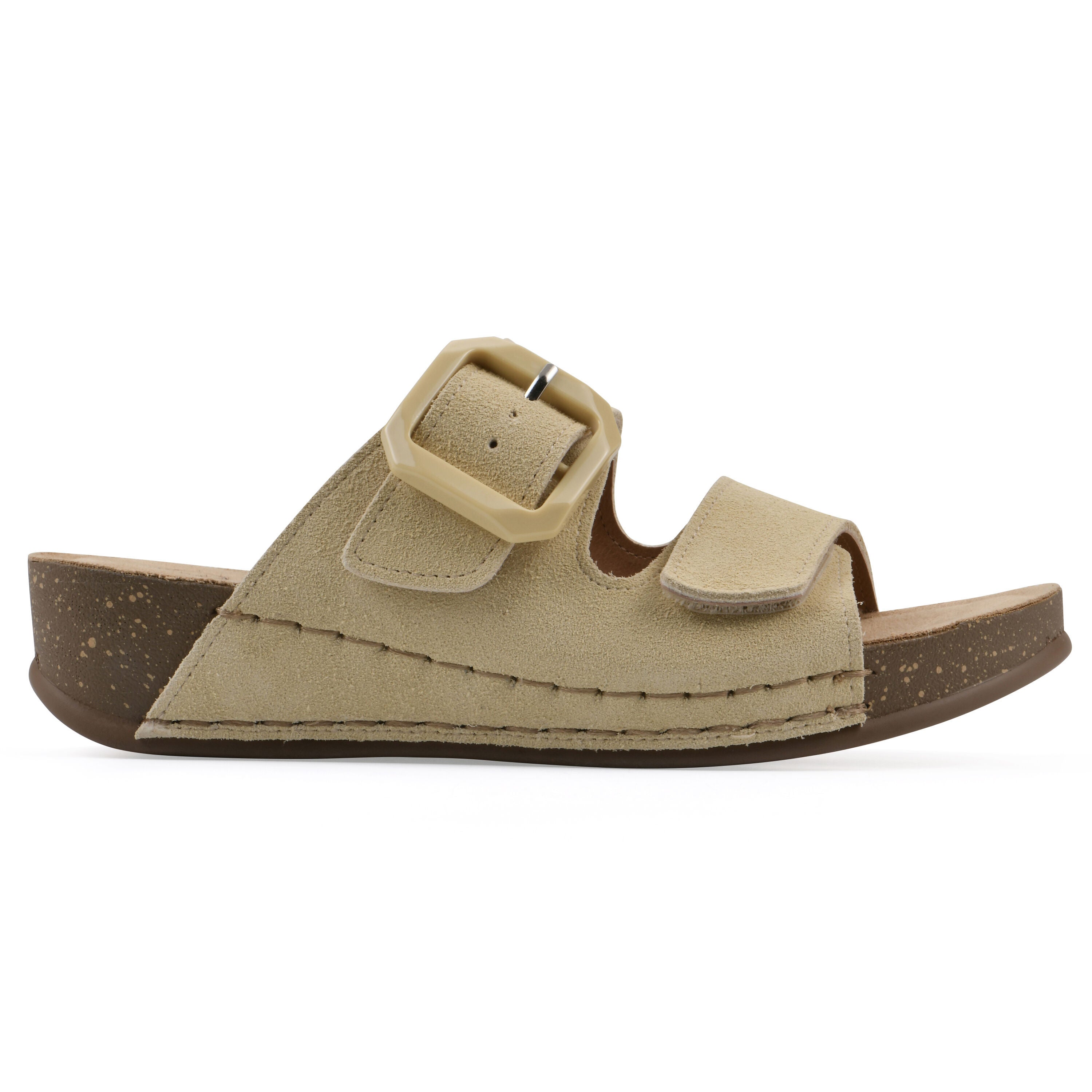 Fearful Slip On Wedge, BUTTER CREAM SUEDE, alternate image number 2