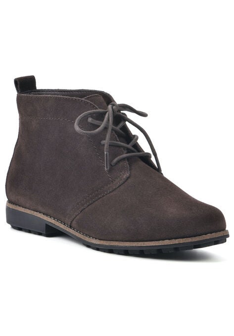 White Mountainauburn Lace Up Bootie, BROWN SUEDE, hi-res image number null