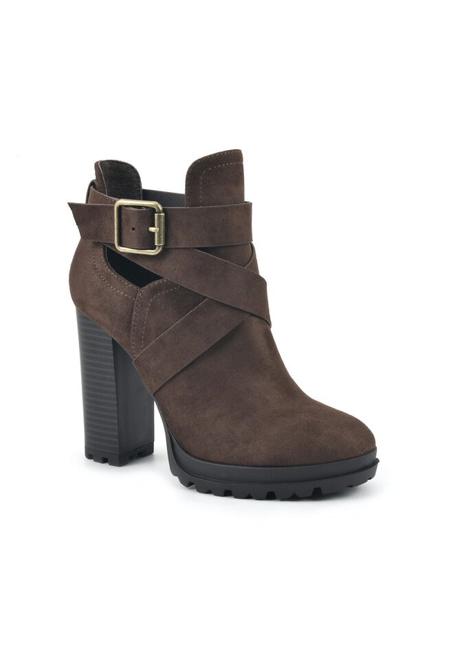 Huntley Bootie, BROWN SUEDE, hi-res image number null