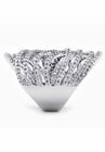 Platinum-Plated Cubic Zirconia Crossover Ring, , on-hover image number null