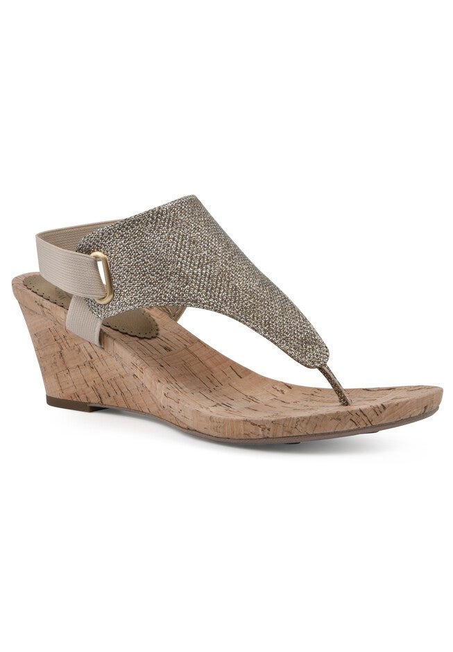 All Good Sandal, LIGHT GOLD GLITTER, hi-res image number null