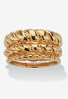 14K Gold-Plated 3-Piece Ring Set Jewelry, GOLD, hi-res image number null