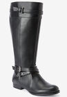 The Janis Wide Calf Leather Boot, BLACK, hi-res image number null
