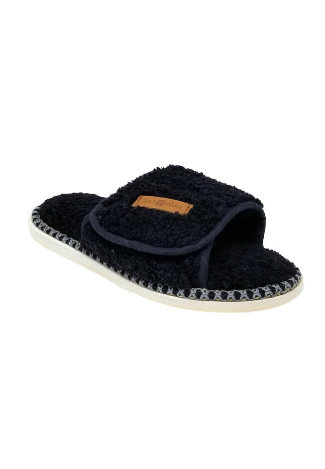 Berber Adjustable Scuff Slipper, BLACK, hi-res image number 0