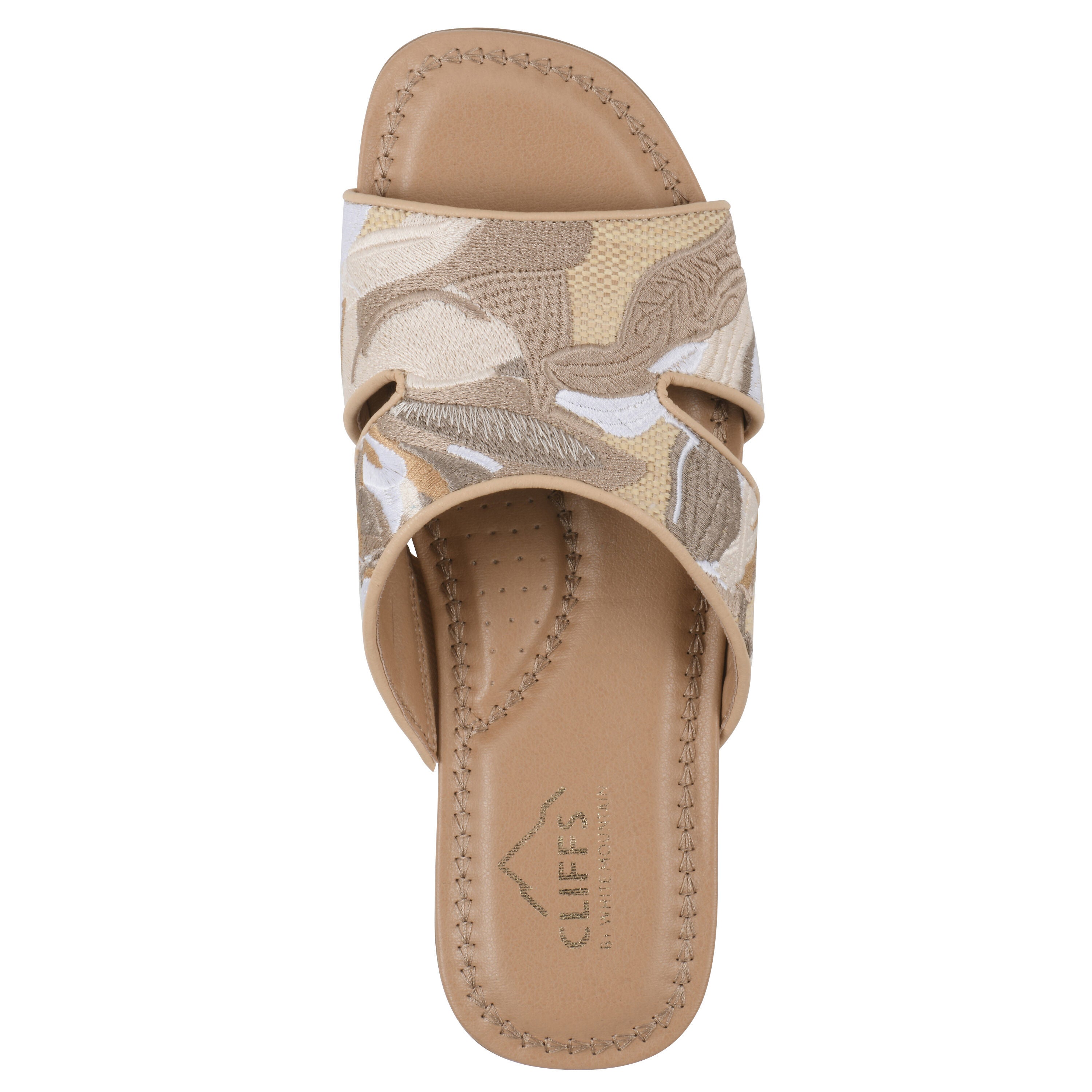 Frankly Slide Sandal, NATURAL MULTI, alternate image number 4