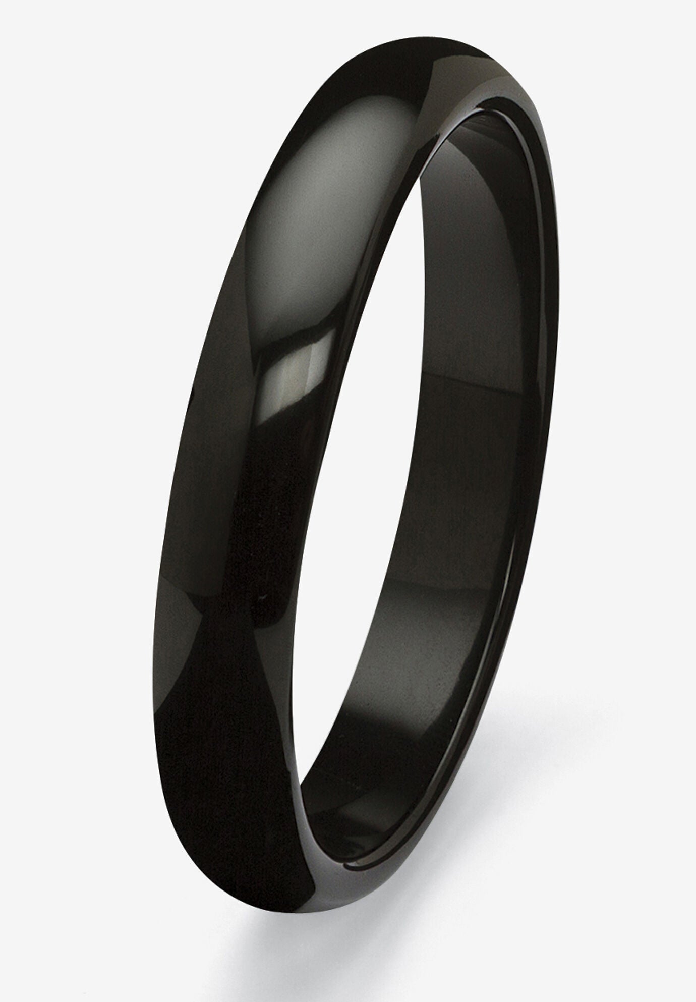 Genuine Black Agate Bangle Bracelet 8.5 Inches Jewelry, AGATE, hi-res image number 0