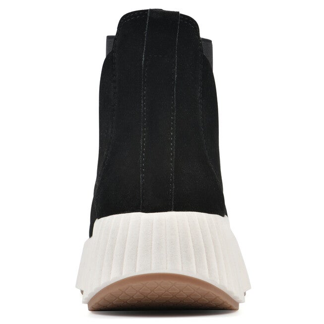 Dignify Platform Leather Sneaker Bootie, BLACK SUEDE, on-hover image number null