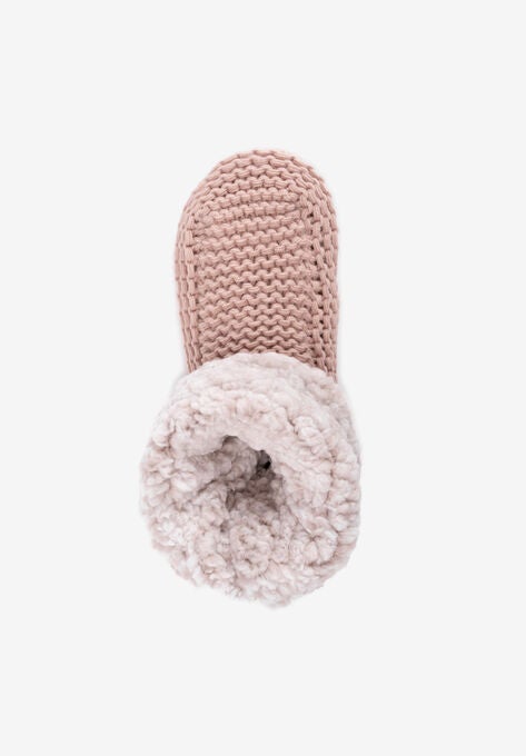 Sherpa Cuff Slipper Bootie, , alternate image number null