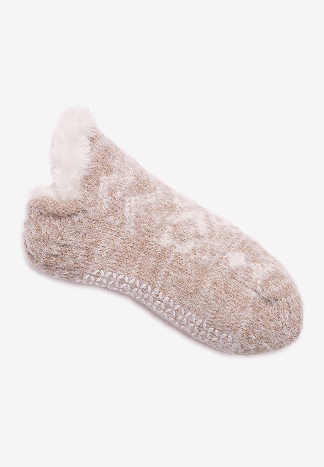 Feathered Shortie Cabin Sock, WINTER WHEAT, hi-res image number null