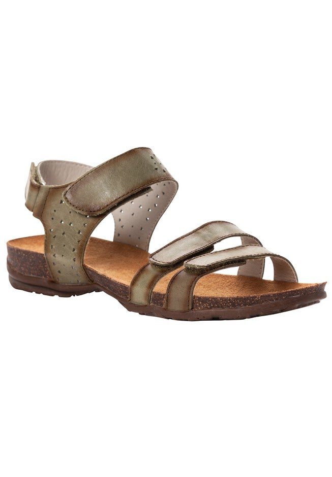 Farrah Flat Sandal , GREEN, hi-res image number null