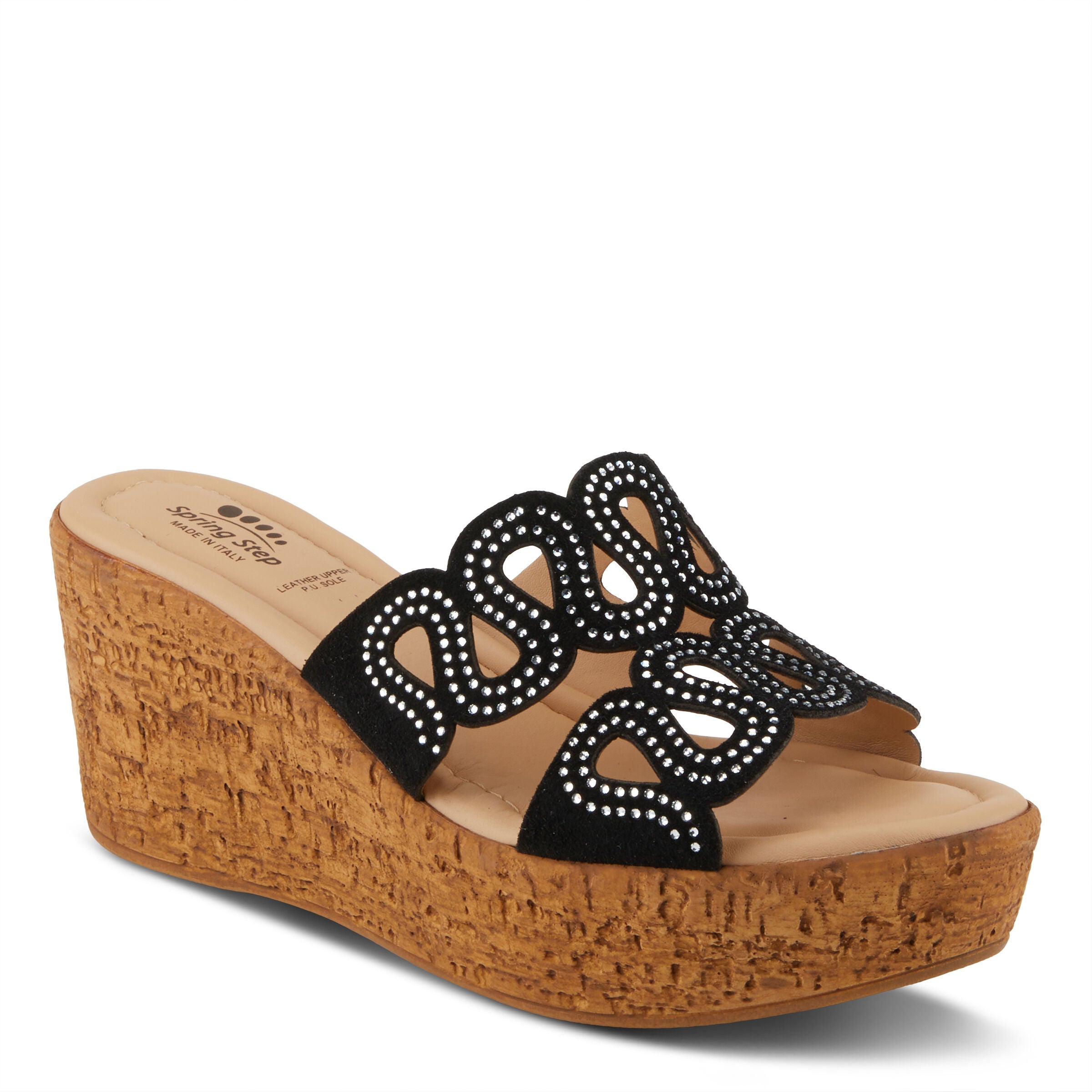 Mssteamy Slide Sandal, BLACK SUEDE, hi-res image number 0