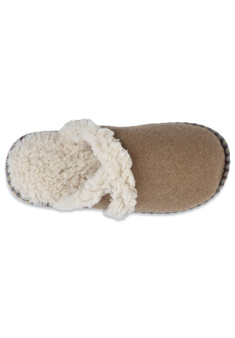 Faux Wool Closed Toe Scuff Slipper, , alternate image number null