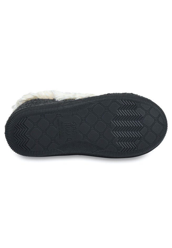 Textured Knit Fur Color Slipper Boot Slippers, , alternate image number 4
