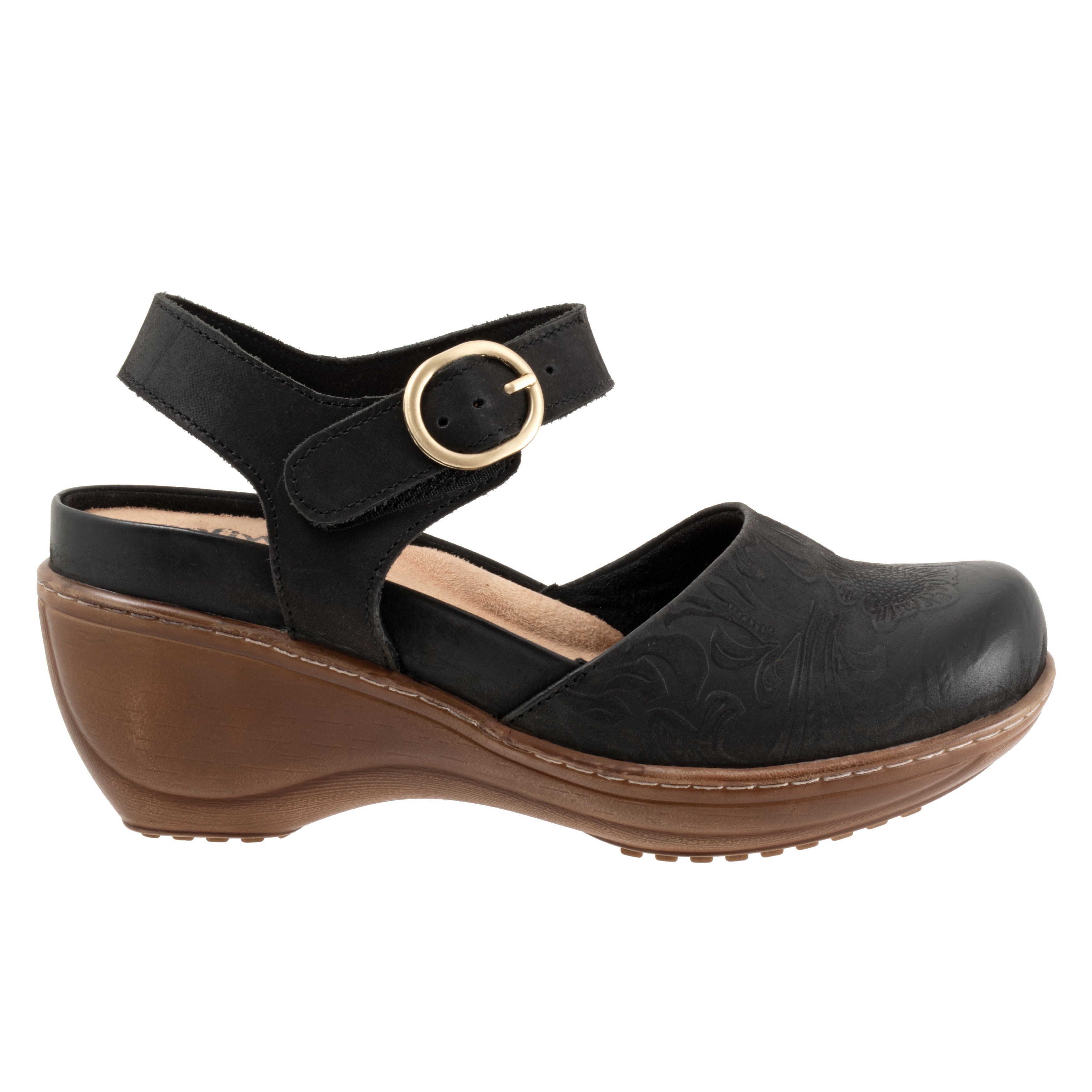Mabelle Tooling Clog, BLACK NUBUCK, alternate image number 4