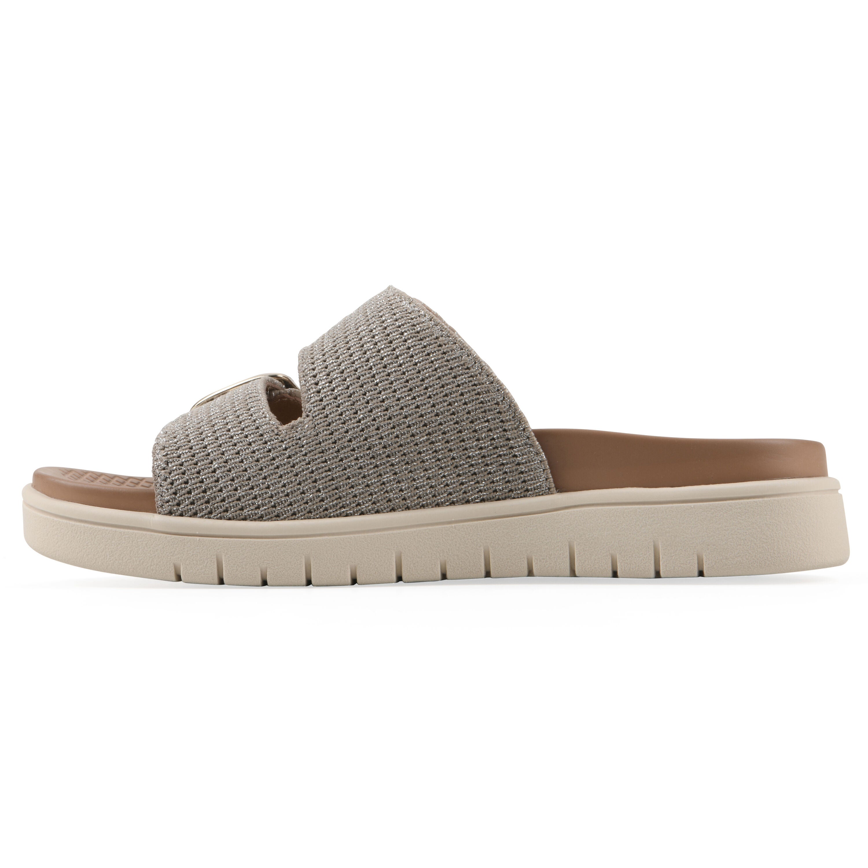 Nanny FOM Recovery Slide Sandal, GOLD FABRIC, alternate image number 3