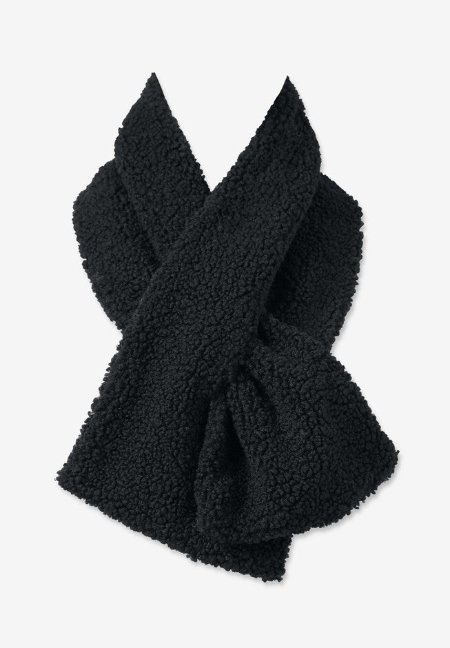 Sherpa Pull-Through Scarf, BLACK, hi-res image number null
